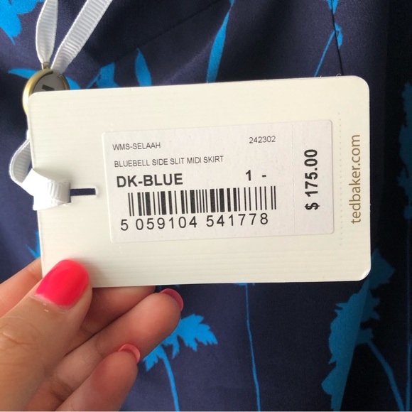 Ted Baker NWT Selaah Bluebell Side Slit Midi Skirt - Ted Baker Size 1 (US 2) - Picture 8 of 13